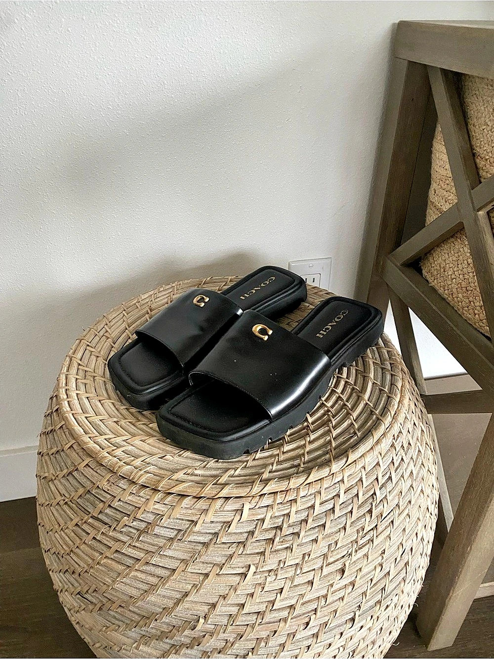 Coach Florence Slide Sandal Black Slides